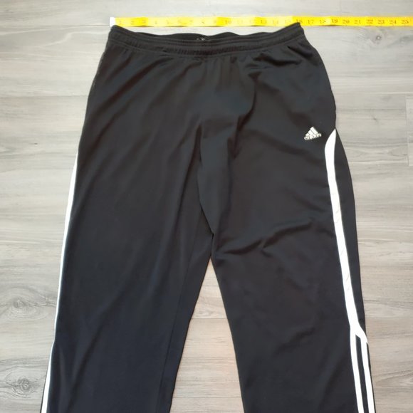 Excellent Used Condition Men's Adidas 3 Stripe Athletic Pant Black Size Medium - Picture 5 of 15
